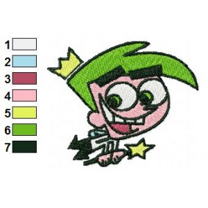 Cosmo Fairly Oddparents Embroidery Design